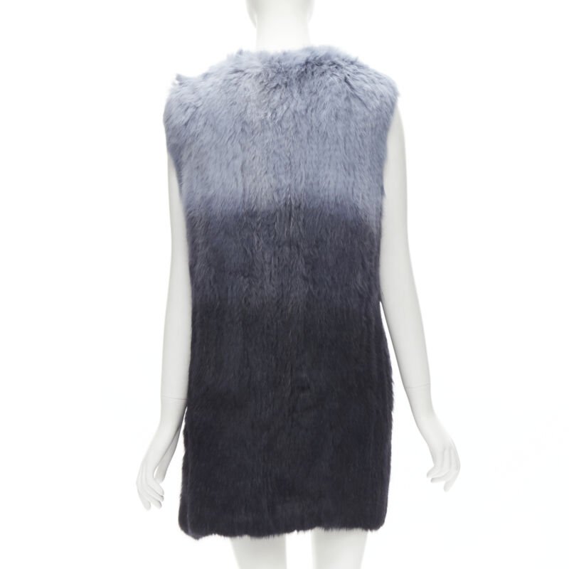Theory Blue Fur Gradient Vest - Detail 1