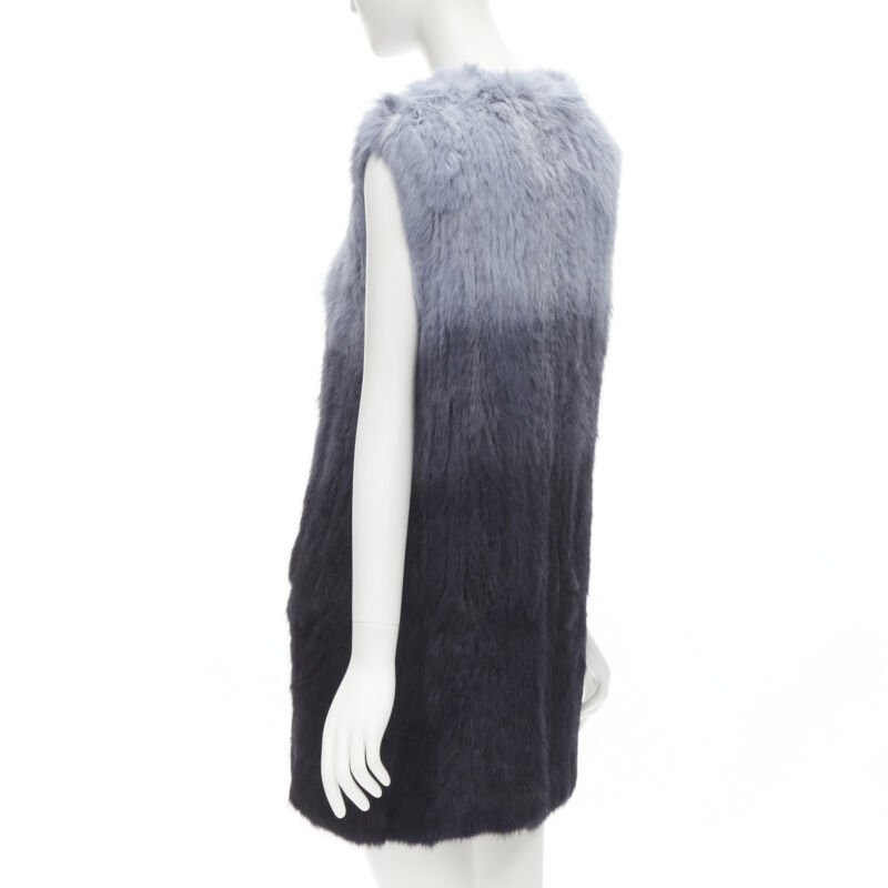 Theory Blue Fur Gradient Vest - Detail 2