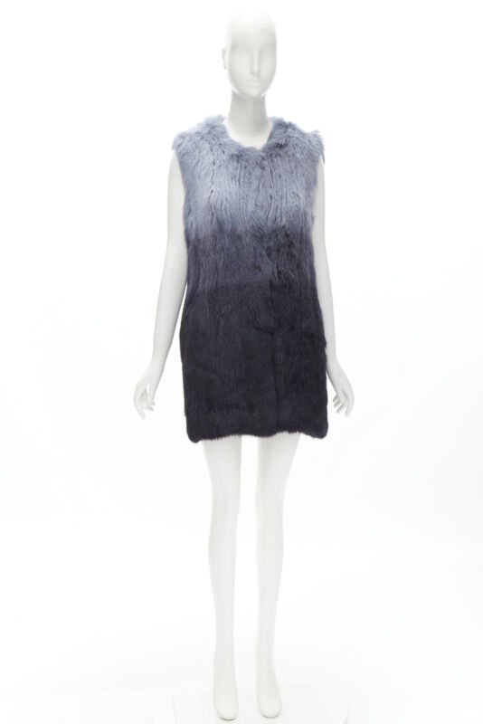 Theory Blue Fur Gradient Vest - Image 13