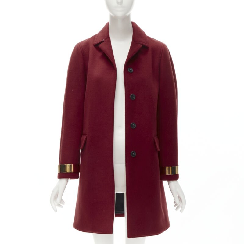 Burberry Red Cashmere Bar Coat - Image 6