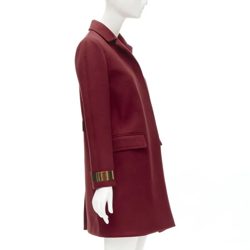 Burberry Red Cashmere Bar Coat Red Cashmere Very good - Model View