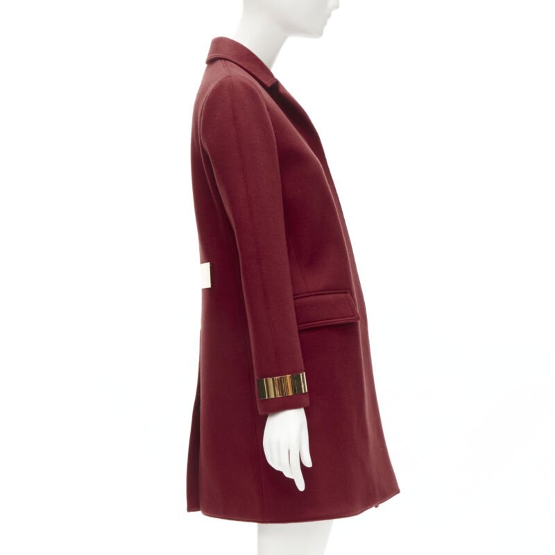Burberry Red Cashmere Bar Coat - Side view