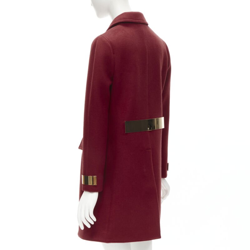 Burberry Red Cashmere Bar Coat - Detail 1