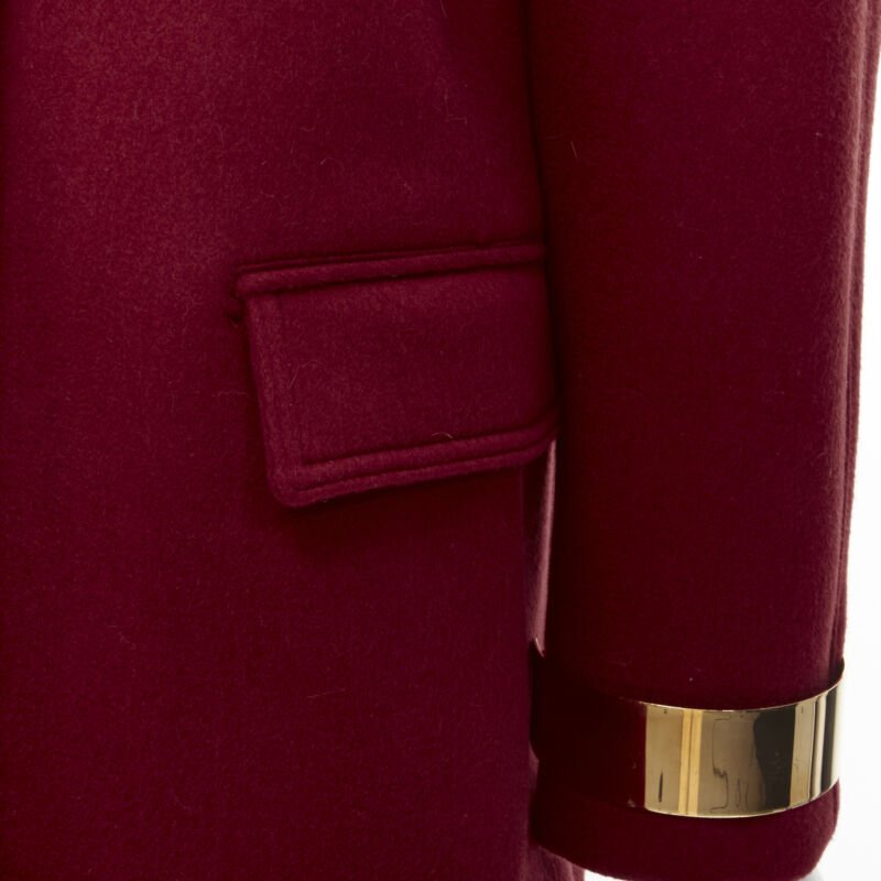 Burberry Red Cashmere Bar Coat - Image 10
