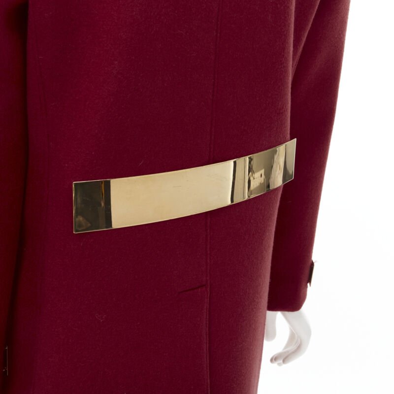 Burberry Red Cashmere Bar Coat - Image 12