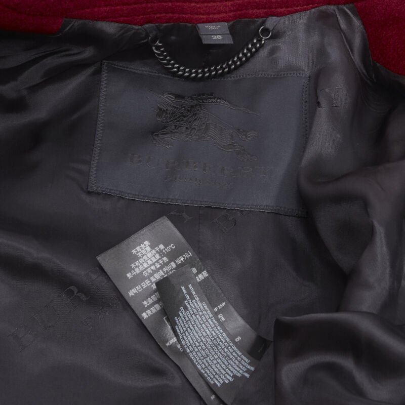 Burberry Red Cashmere Bar Coat - Image 13