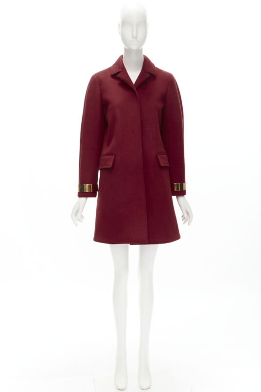 Burberry Red Cashmere Bar Coat - Image 14