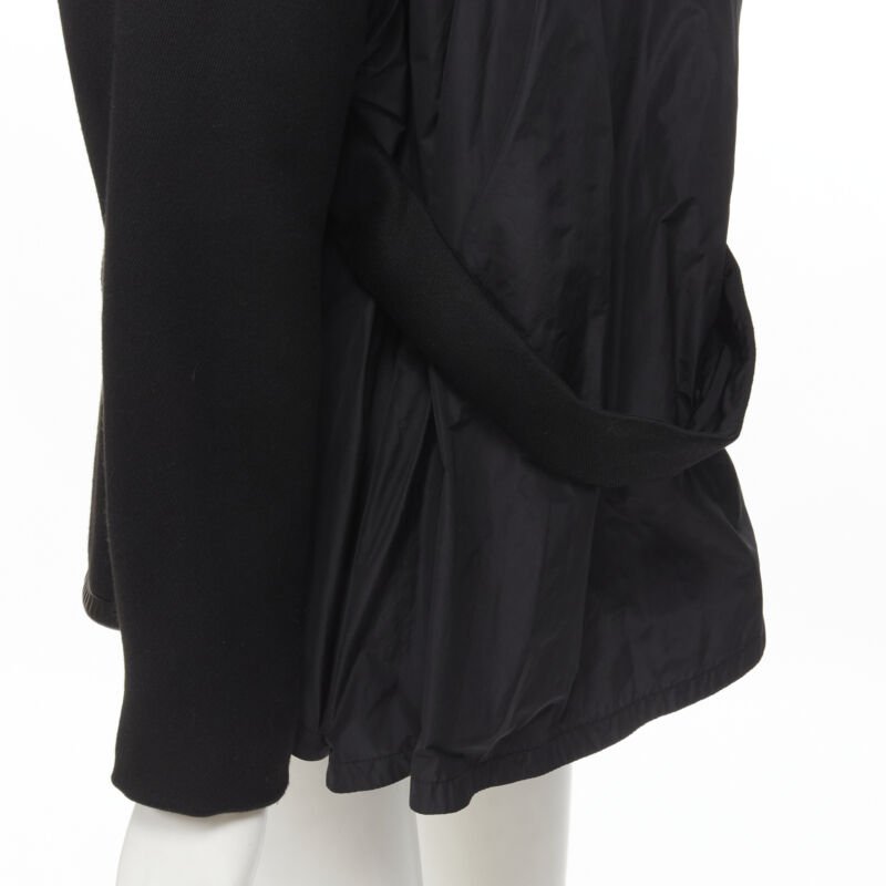 Maje Black Shearling Flared Coat - Image 10