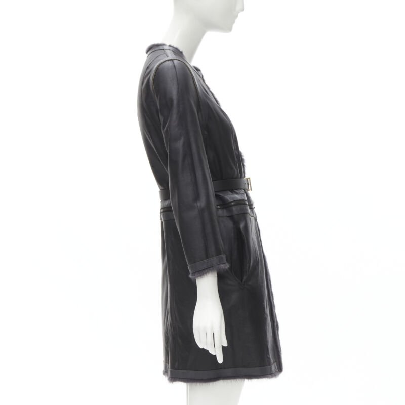 Fendi Grey Reversible Zip Coat - Side view
