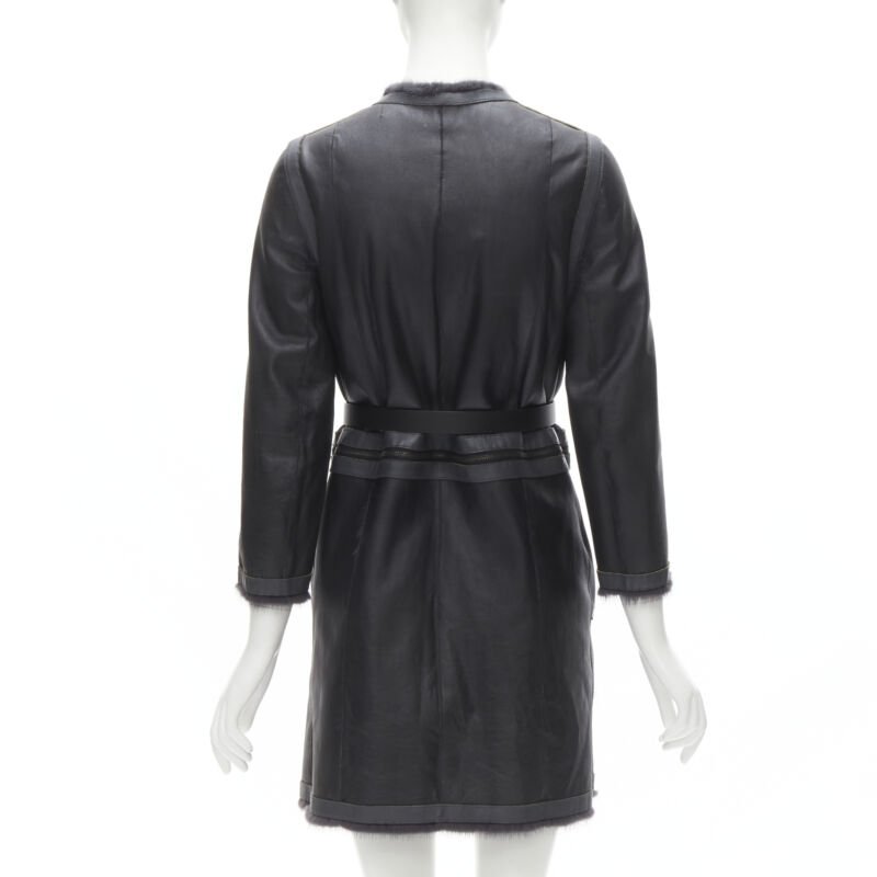 Fendi Grey Reversible Zip Coat - Image 10