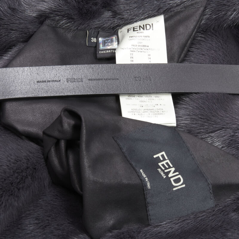Fendi Grey Reversible Zip Coat - Image 14