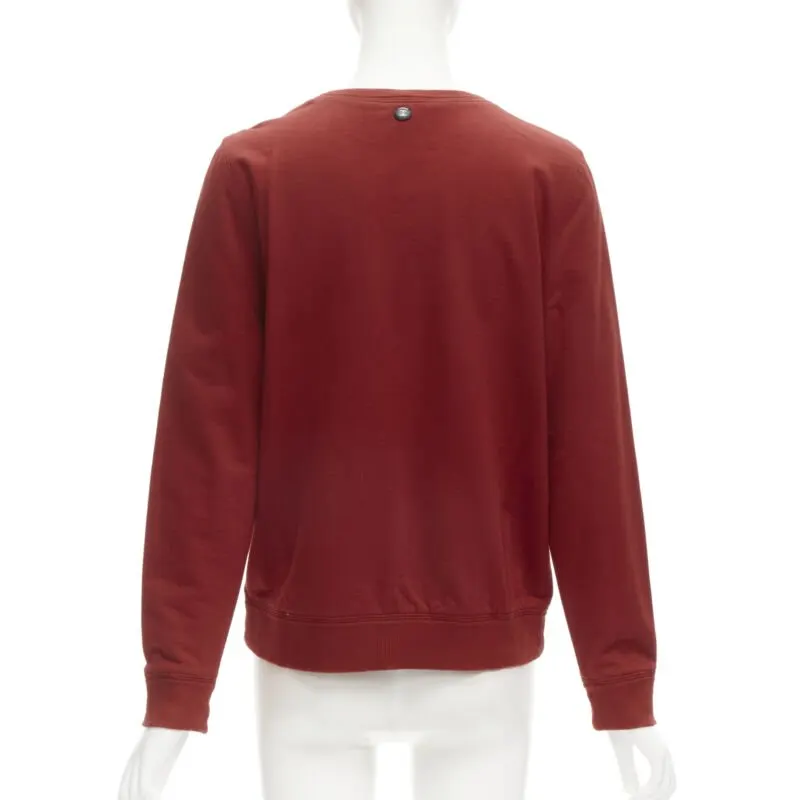 Chanel Velvet Print Sweatshirt Red Cotton Never worn - Box View