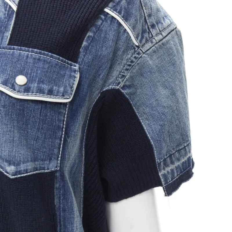 Sacai Denim Skirt Dress Blue Never worn - Back View