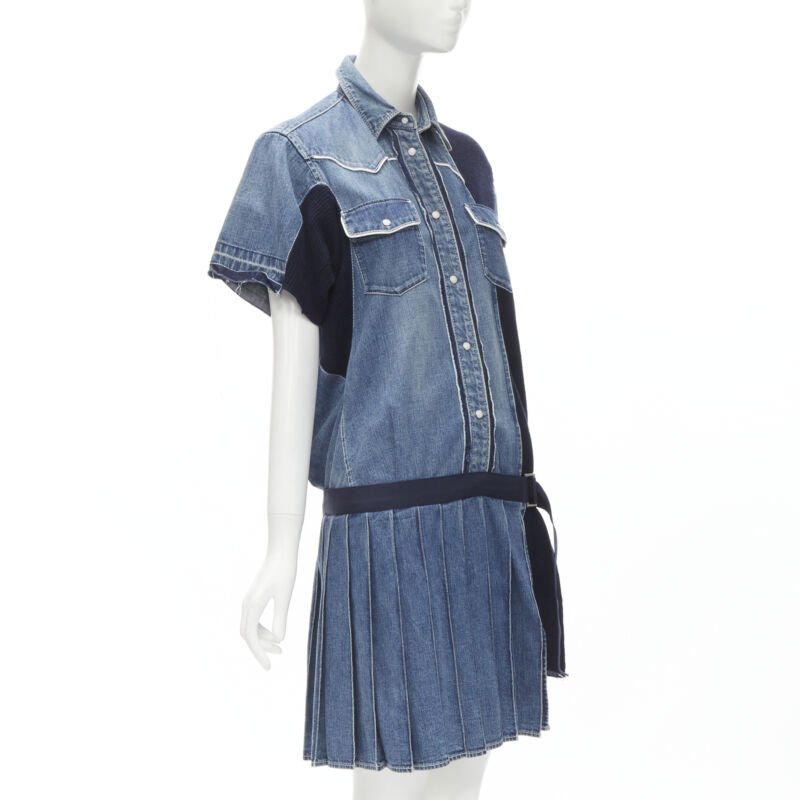 Sacai Denim Skirt Dress - Image 6