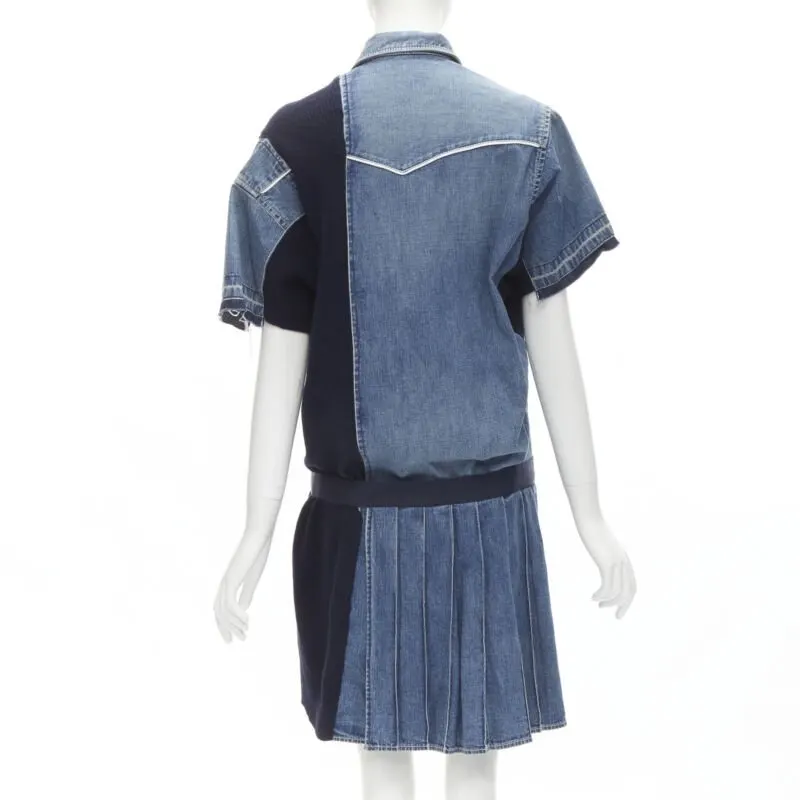 Sacai Denim Skirt Dress Blue Never worn - Box View