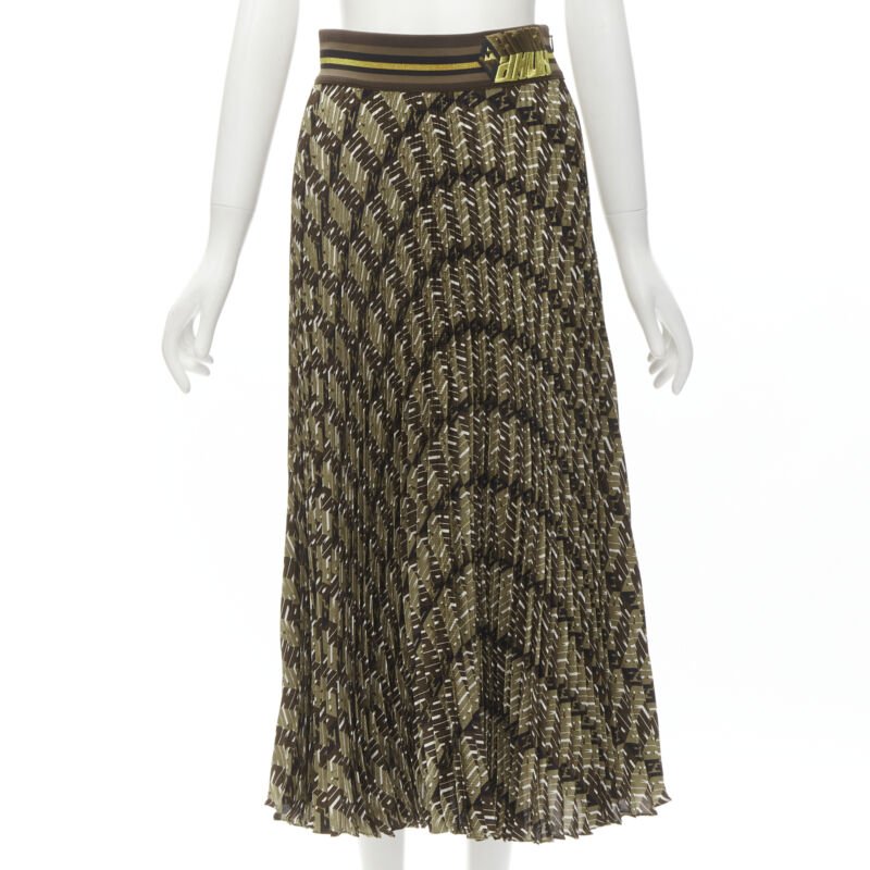 Fendi Graphic Pleated Skirt