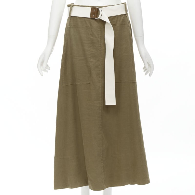 Tibi Canvas Wrap Skirt