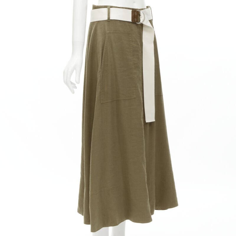 Tibi Canvas Wrap Skirt - Image 6