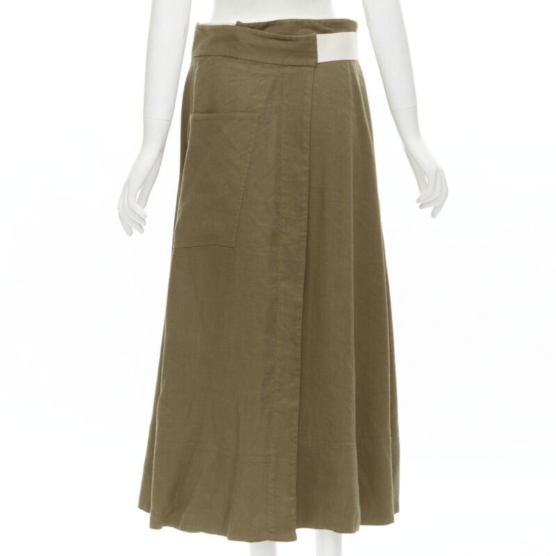 Tibi Canvas Wrap Skirt - Side view