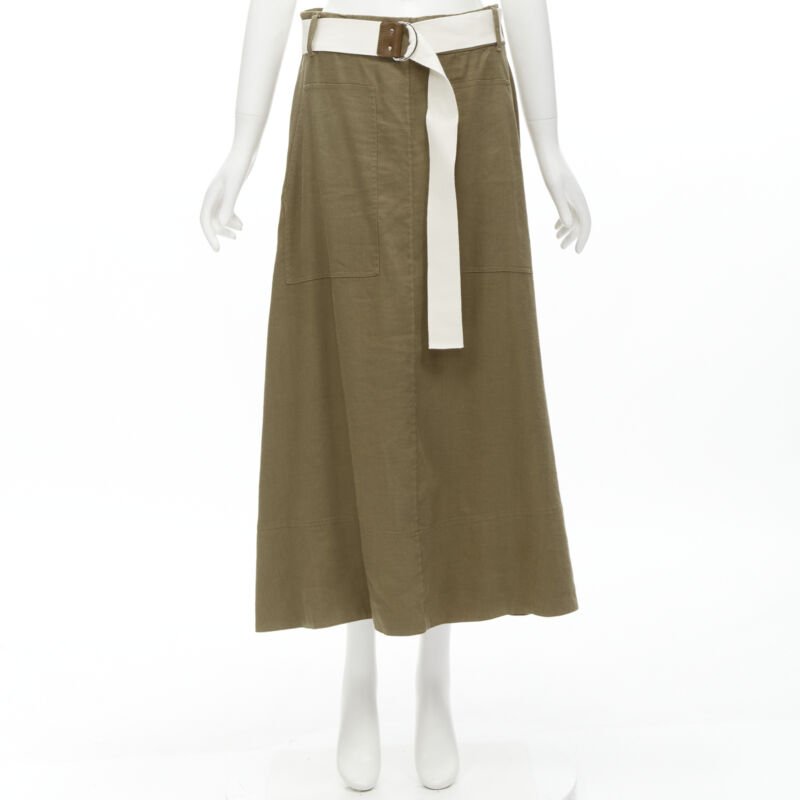 Tibi Canvas Wrap Skirt - Image 12