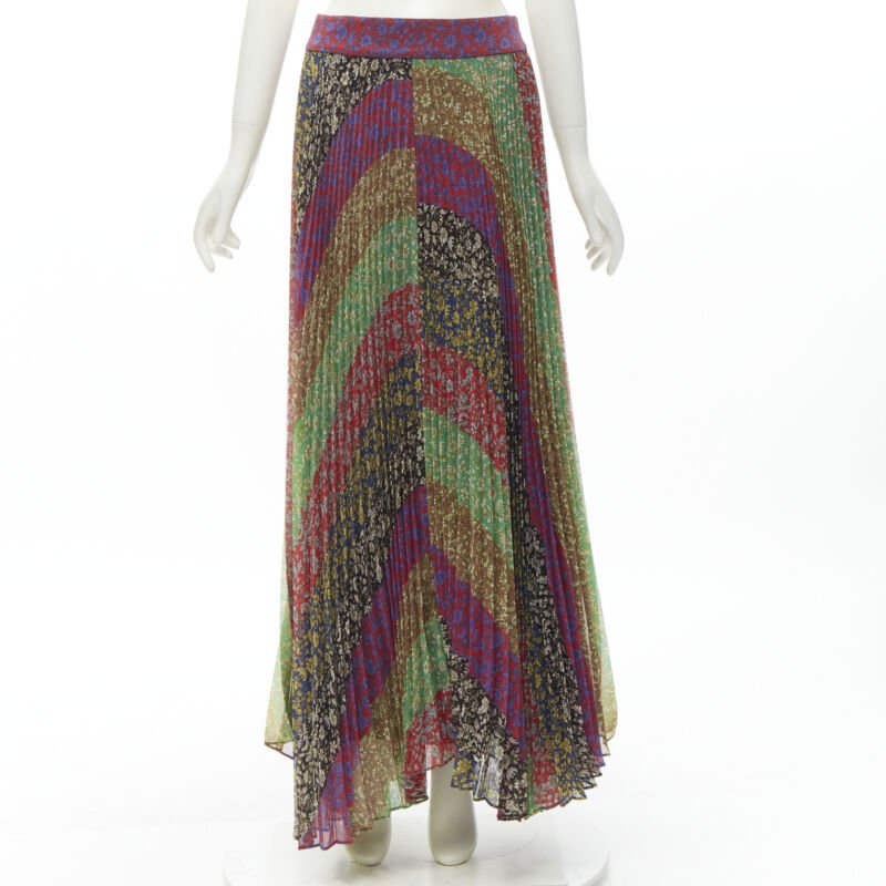 Alice & Olivia Paisley Pleated Skirt