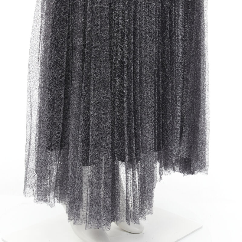 Alice & Olivia Silver Asymmetric Skirt - Back view
