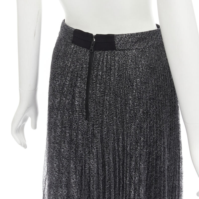 Alice & Olivia Silver Asymmetric Skirt - Image 10