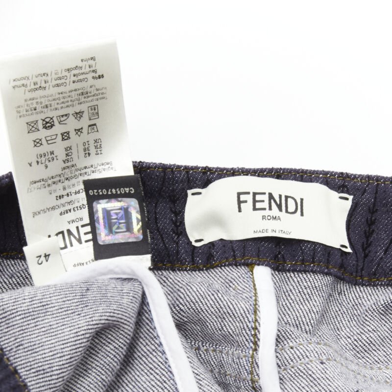 Fendi Flocked Denim Skirt - Image 10