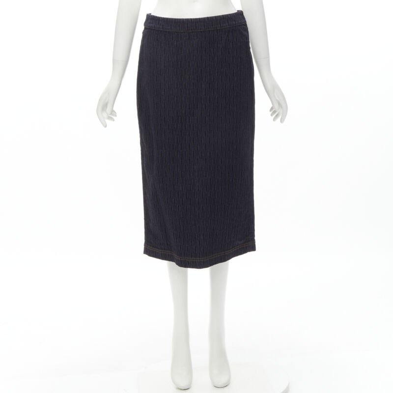 Fendi Flocked Denim Skirt - Image 11