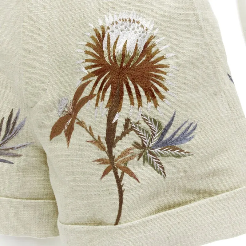 Dior Dandelion Cuffed Shorts Beige Cotton Never worn - Back View