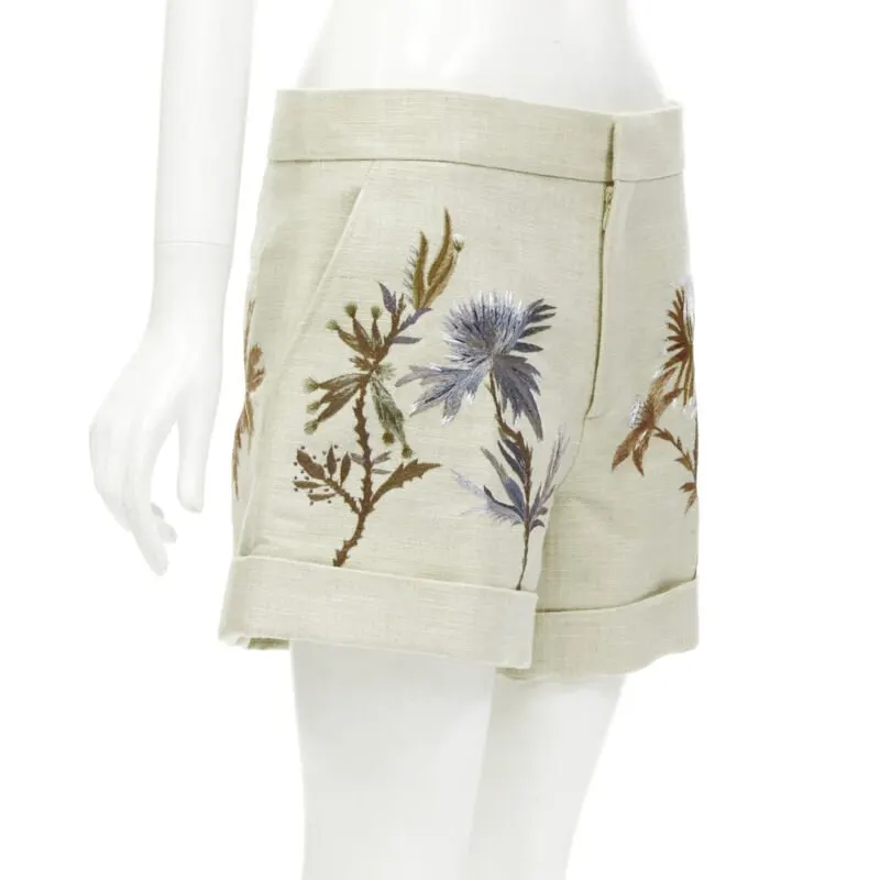 Dior Dandelion Cuffed Shorts Beige Cotton Never worn - Inside View