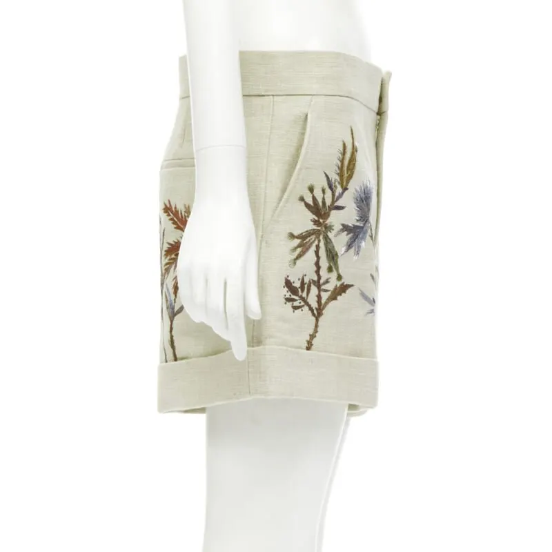 Dior Dandelion Cuffed Shorts Beige Cotton Never worn - Model View