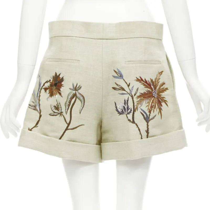 Dior Dandelion Cuffed Shorts Beige Cotton Never worn - Box View