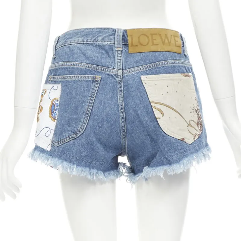 Loewe Sequins Denim Shorts Blue Never worn - Box View