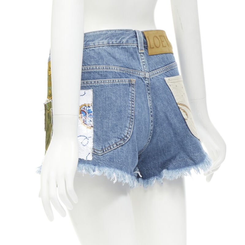 Loewe Sequins Denim Shorts - Detail 1