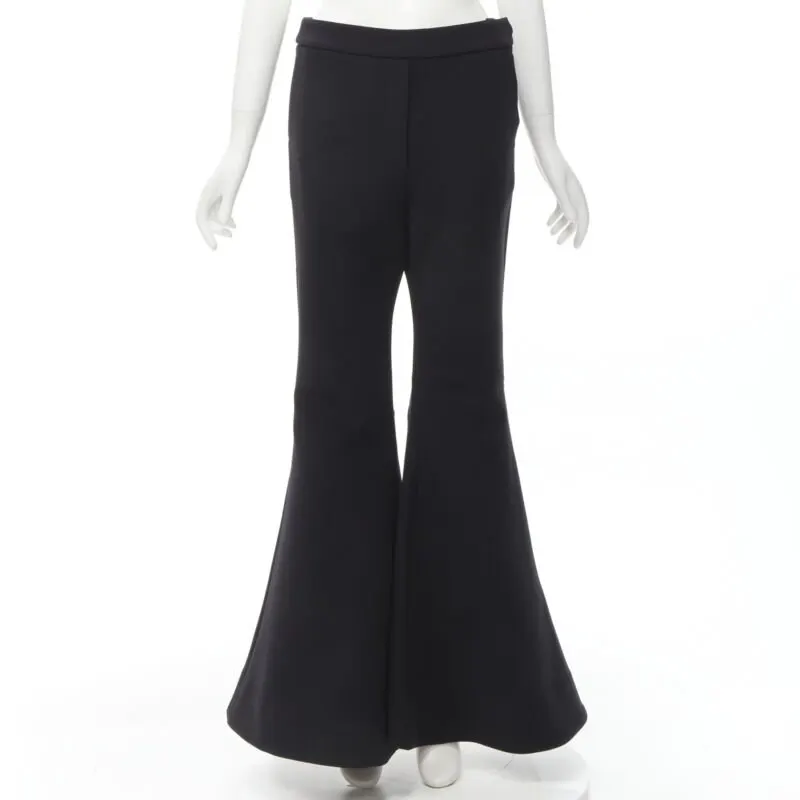 Ellery Wide Flared Trousers Black Polyester Never worn - Front View