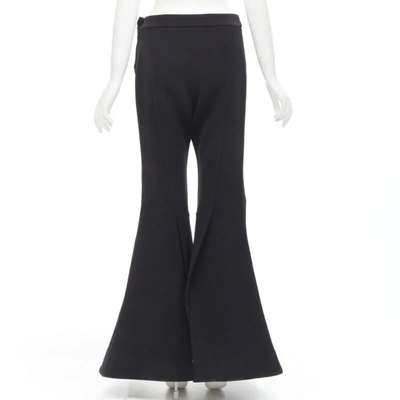 Ellery Wide Flared Trousers Black Polyester Never worn - Box View