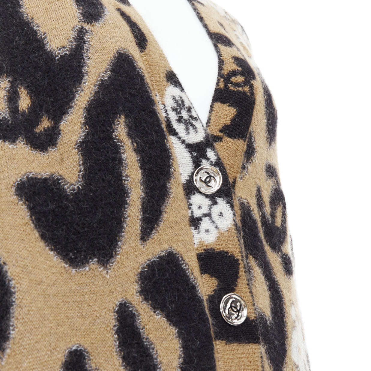 Chanel CC Logo Cardigan - Back view