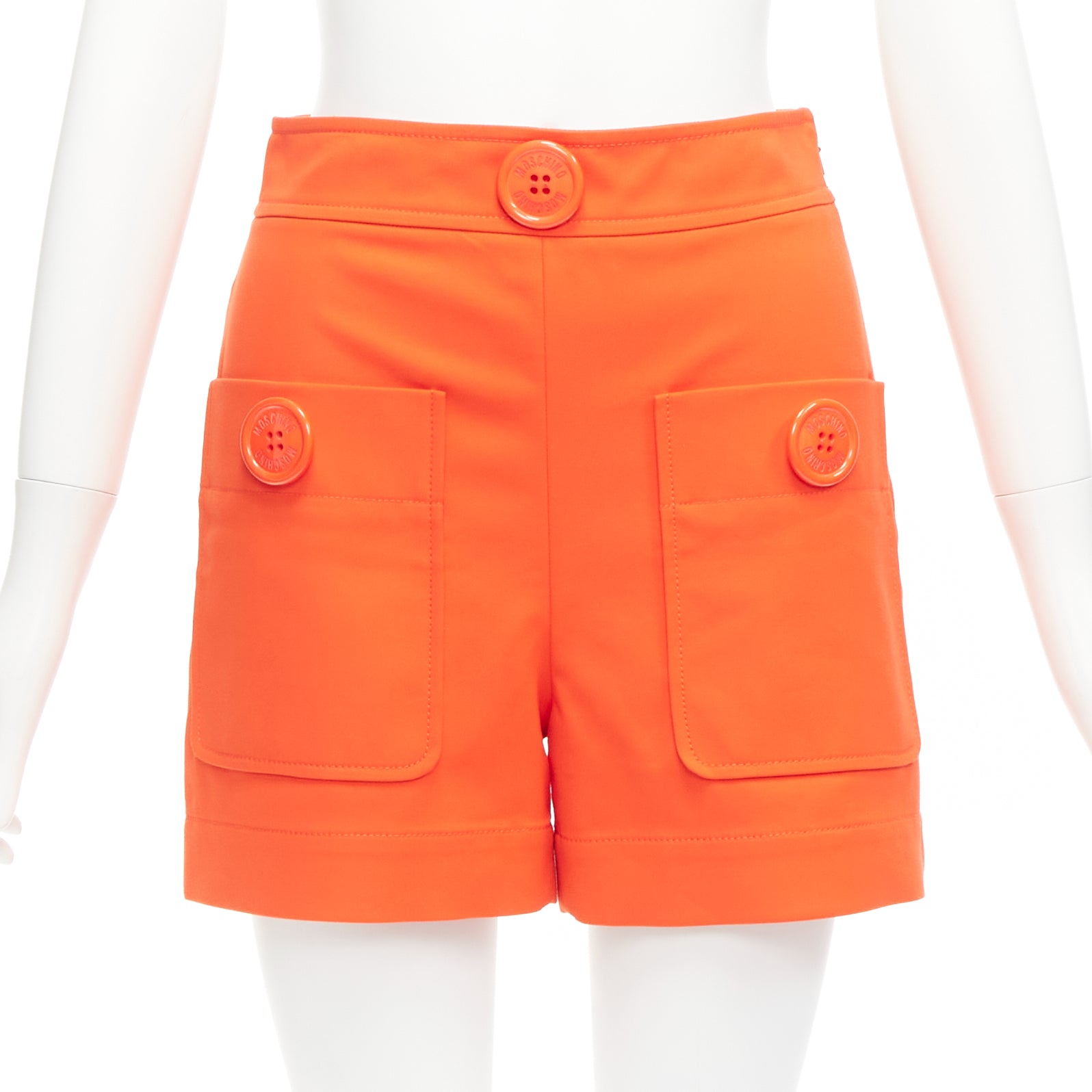 Moschino Orange Button Shorts