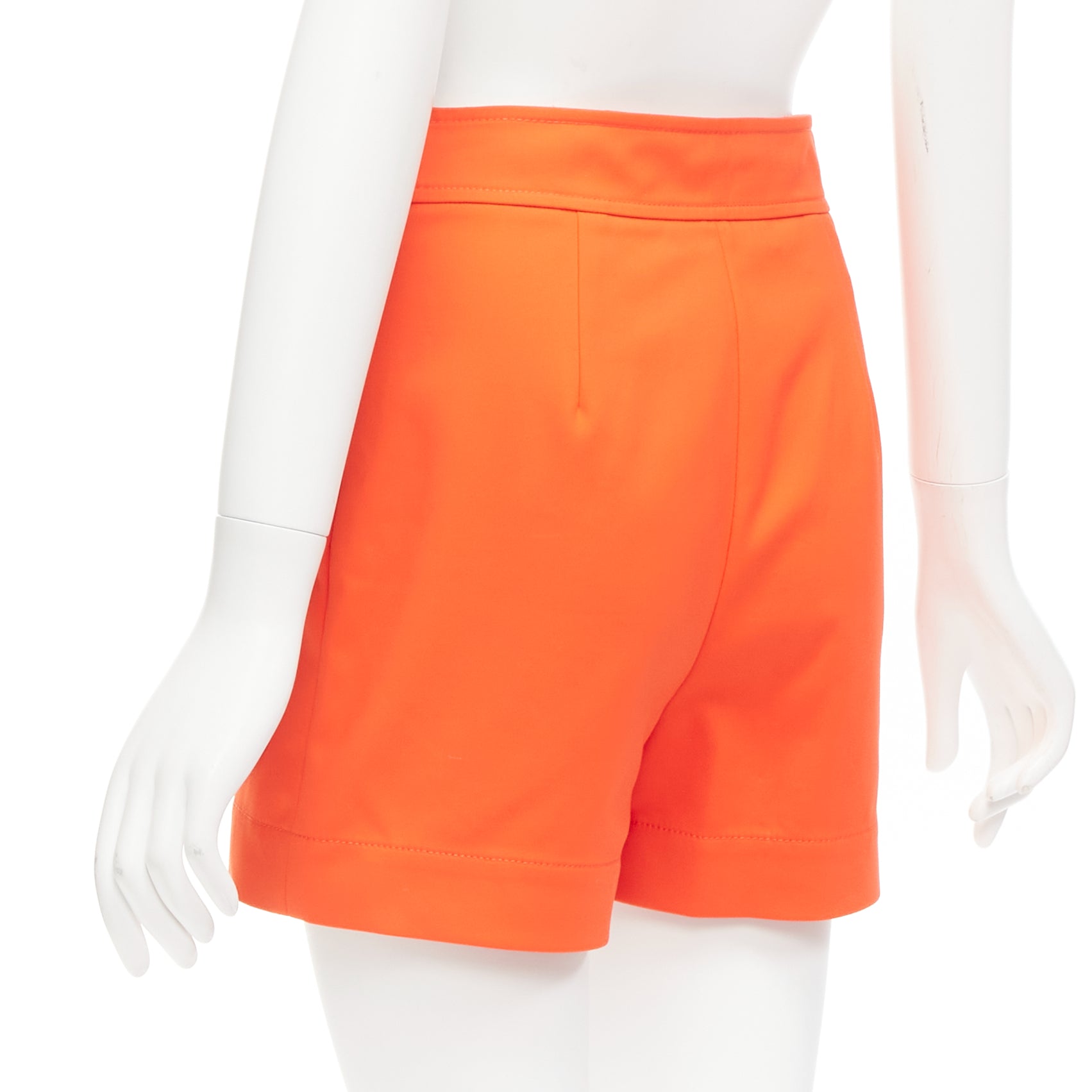 Moschino Orange Button Shorts - Detail 1