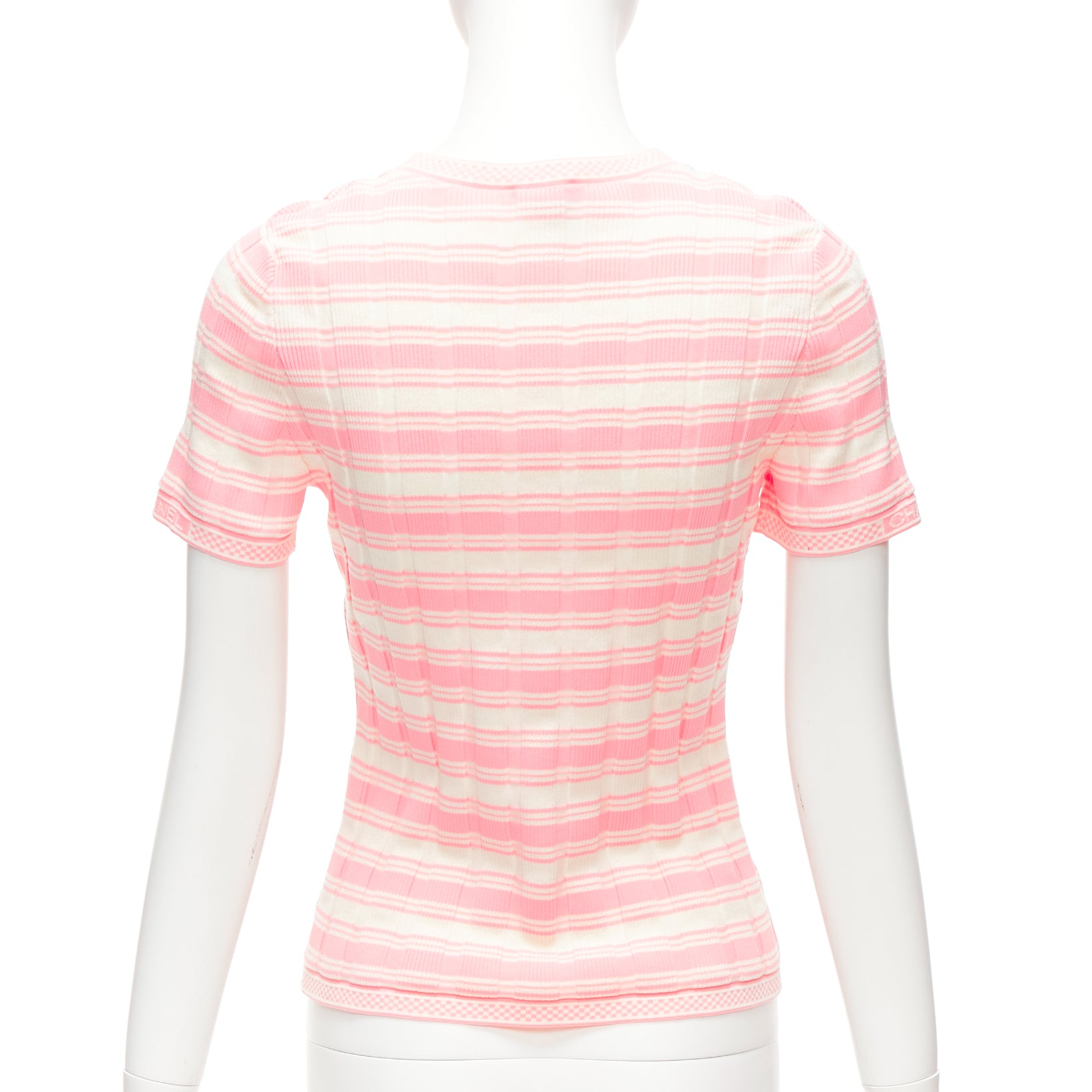 Chanel Stripe Logo Sweater - Side view
