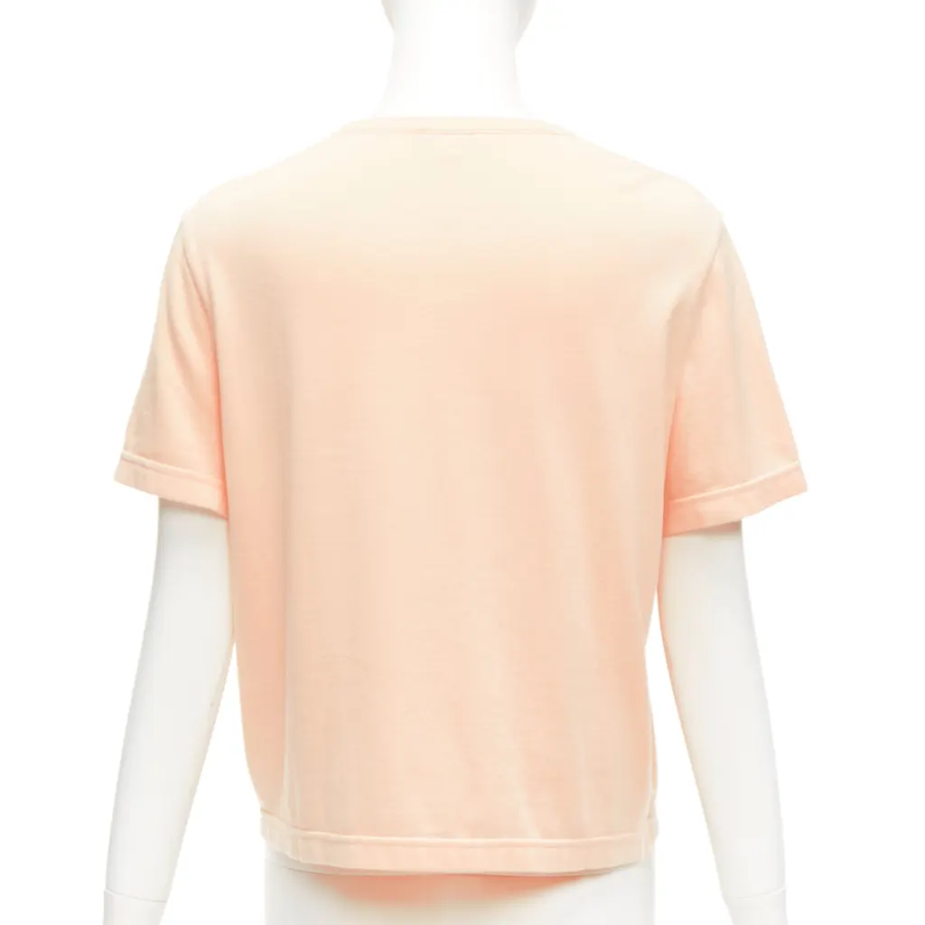Chanel Macrame Cropped Tee Orange Cotton Very good - Box View