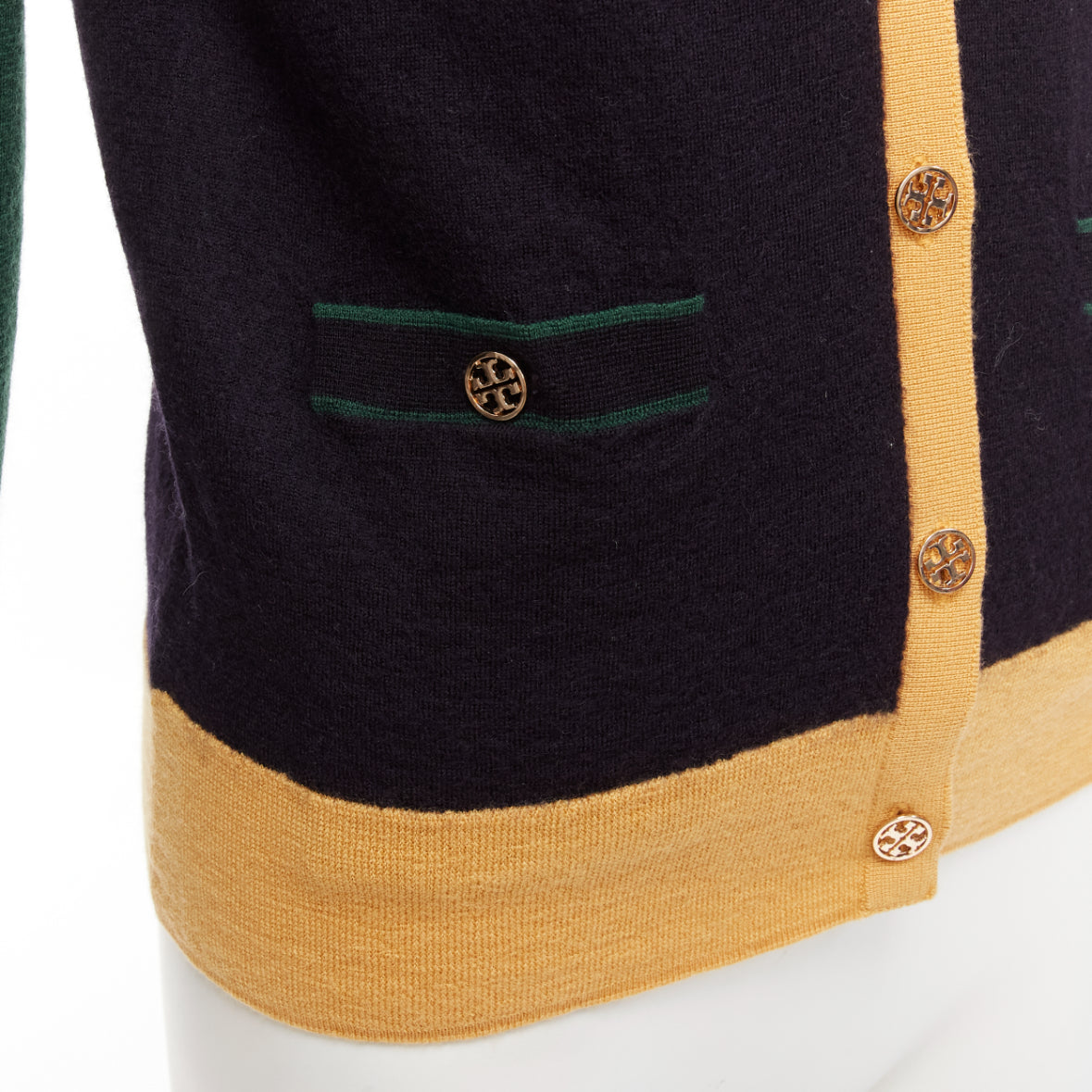 Tory Burch Colorblocked Cardigan - Back view