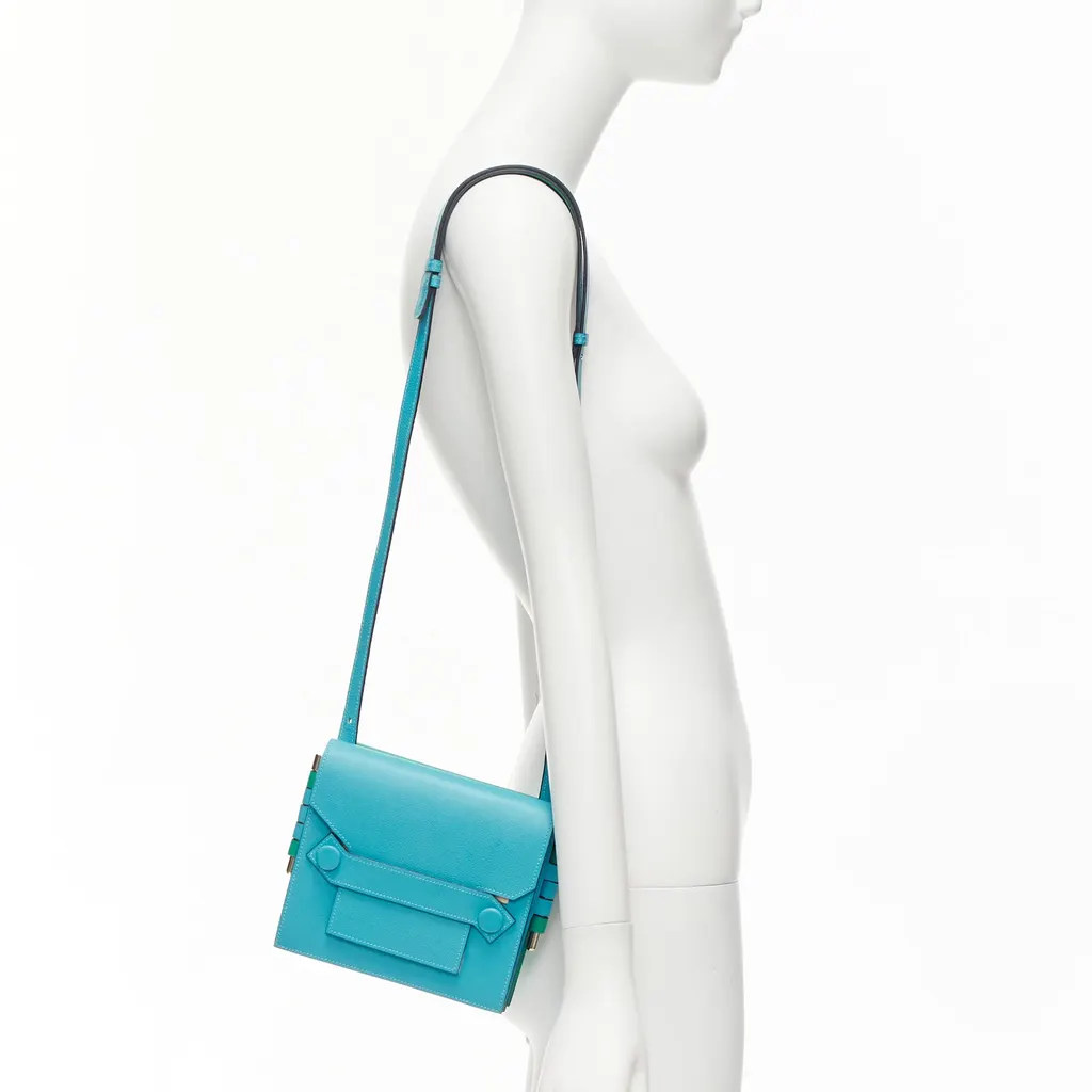 Hermès Twins Blue Leather Never worn - Inside View