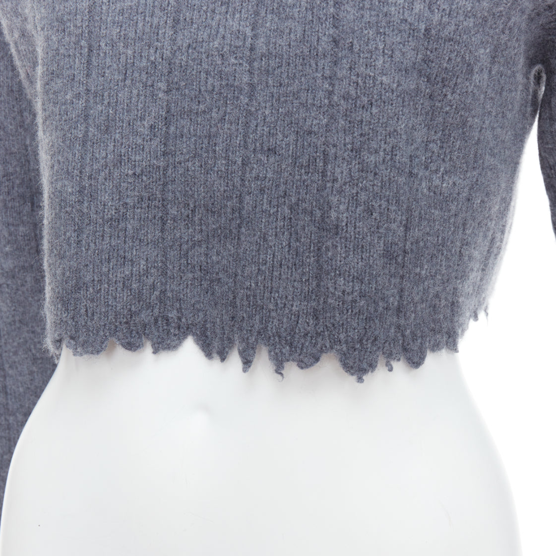 T By Alexander Wang Distressed Cropped Sweater - Back view