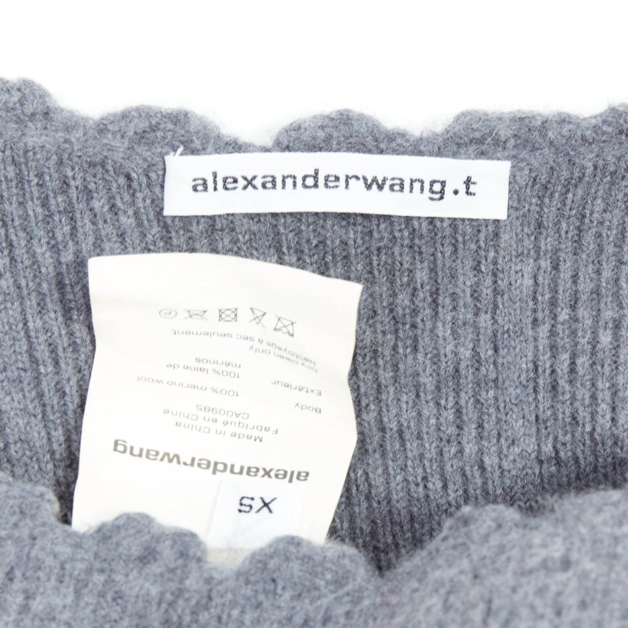 T By Alexander Wang Distressed Cropped Sweater - Image 10
