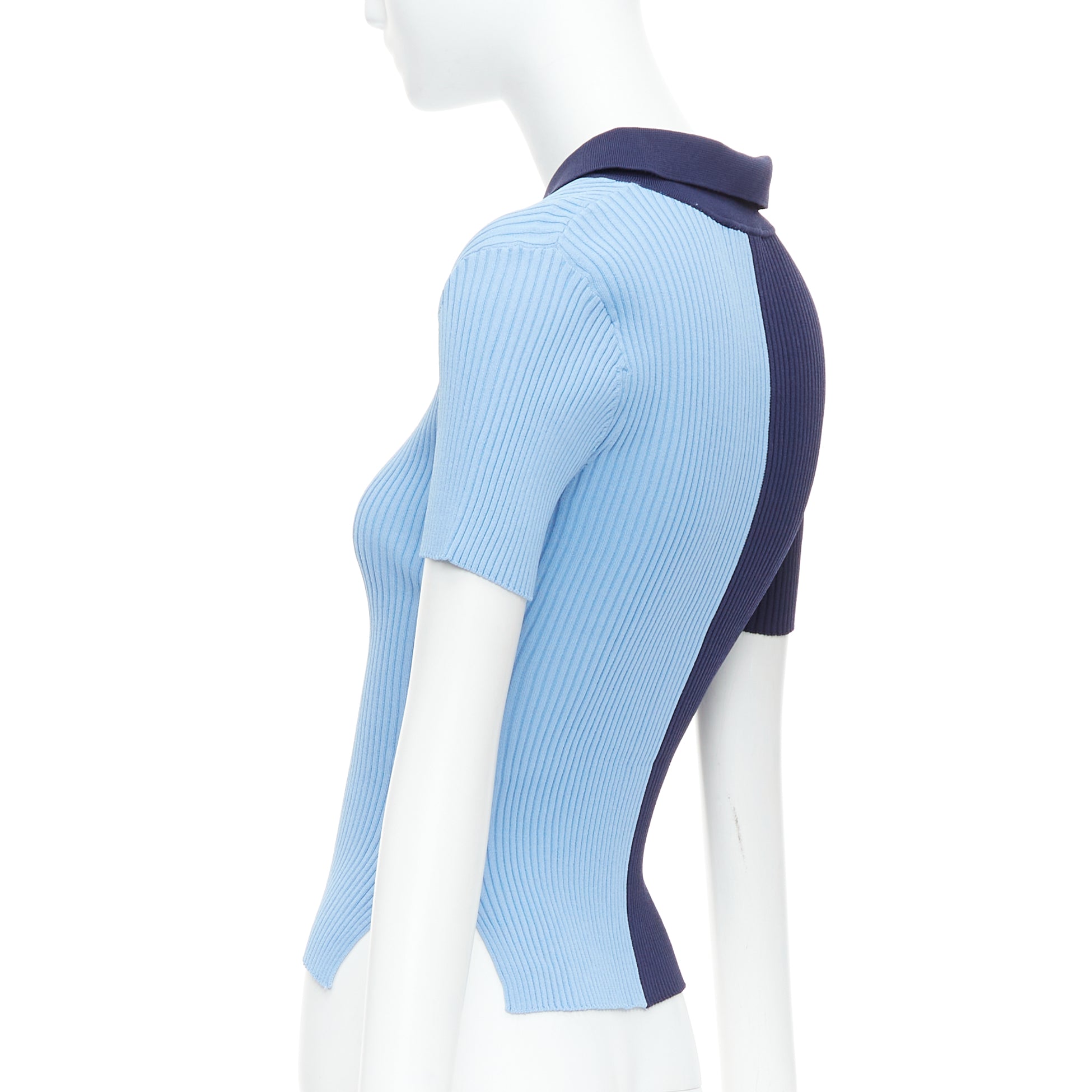 Staud Ribbed Polo Top - Detail 1