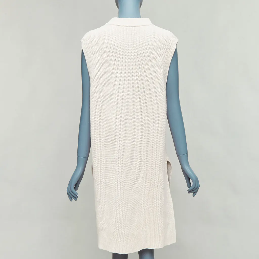 Jil Sander Knit Sweater Vest Beige Cotton Never worn - Box View