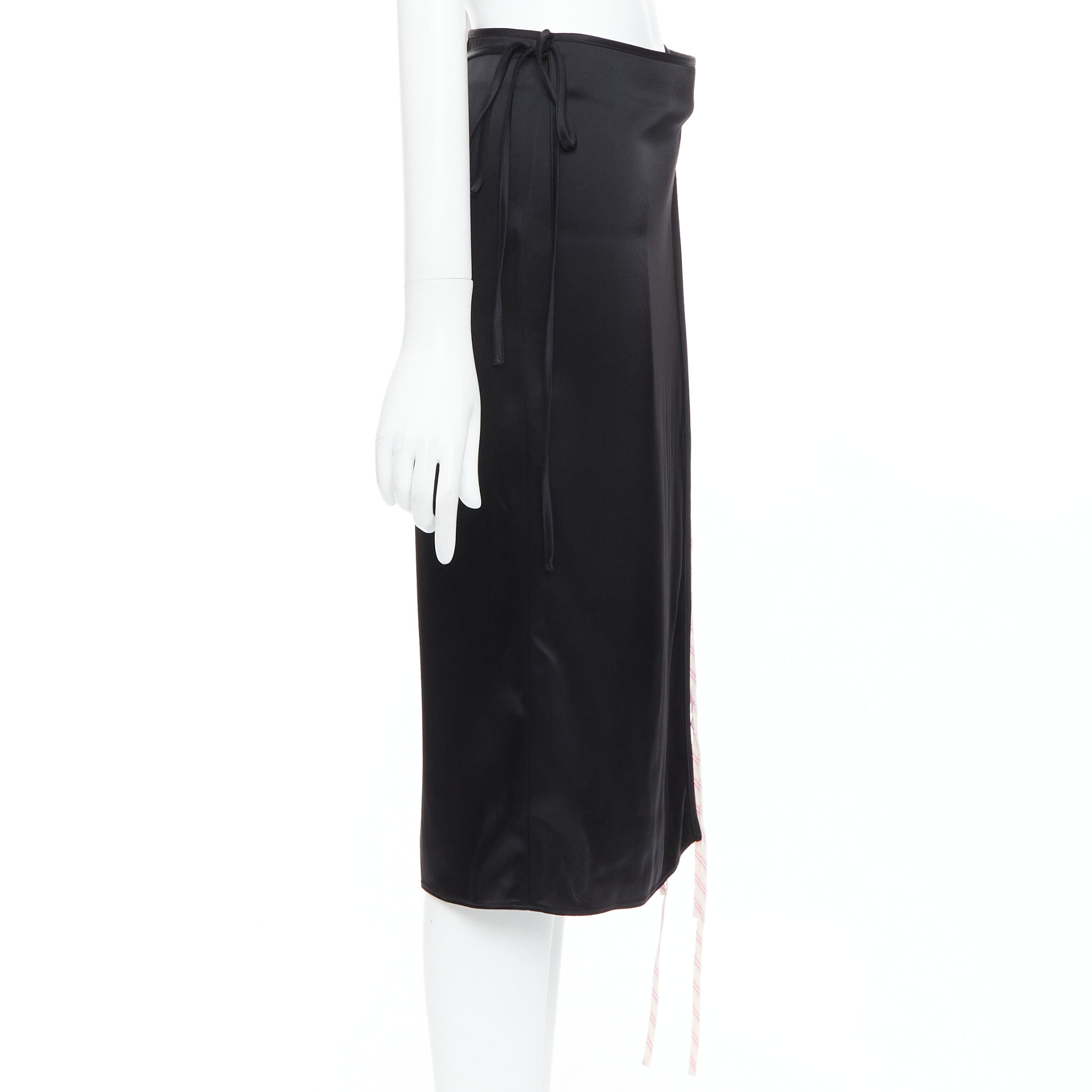 T By Alexander Wang Pinstripe Wrap Skirt - 4