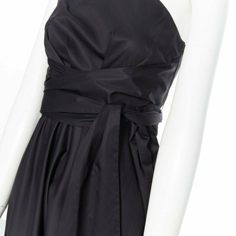 Tibi Flare Pleat Dress - Back view